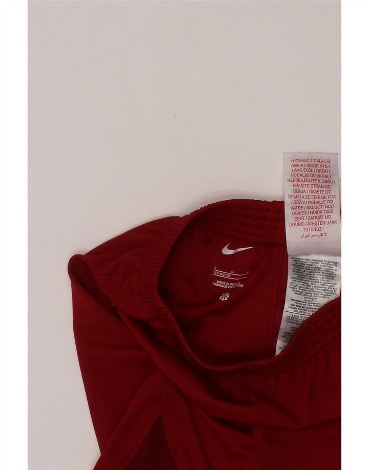 NIKE Boys Liverpool Sport Shorts 6-7 anos grande poliéster vermelho
