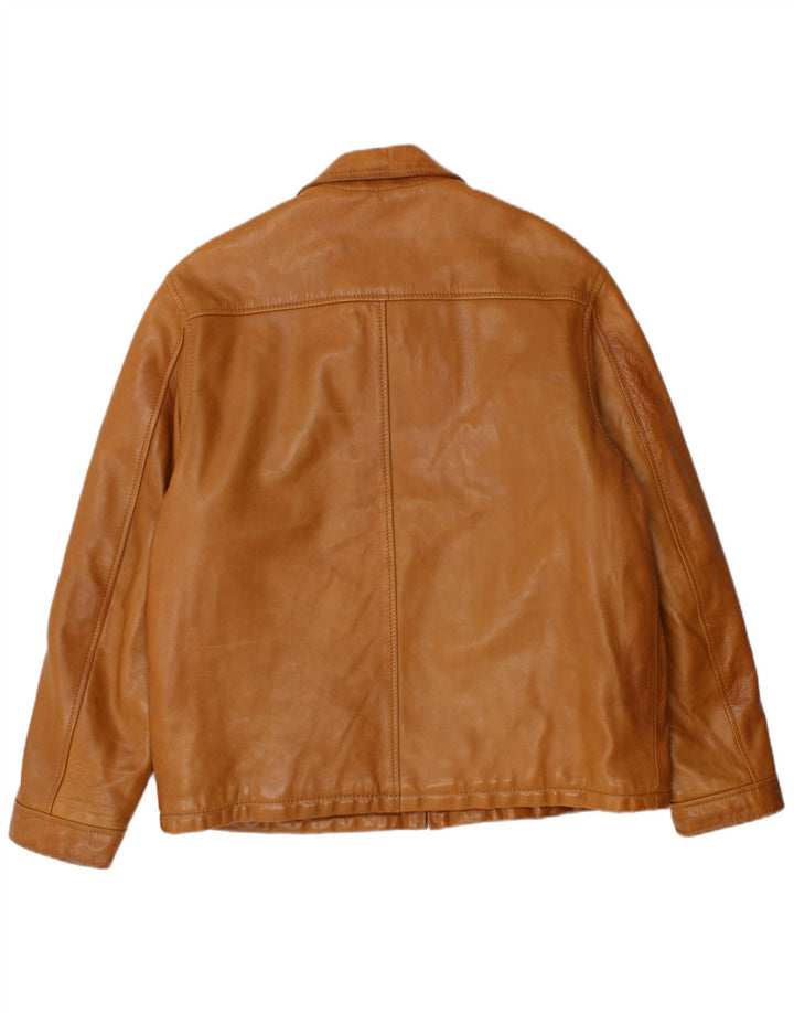 Jaqueta de couro masculina vintage Reino Unido 40 grande couro marrom