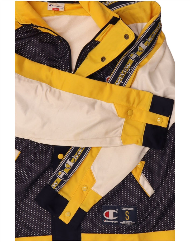 Jaqueta masculina Champion de ajuste solto com top pequeno azul marinho Colourblock