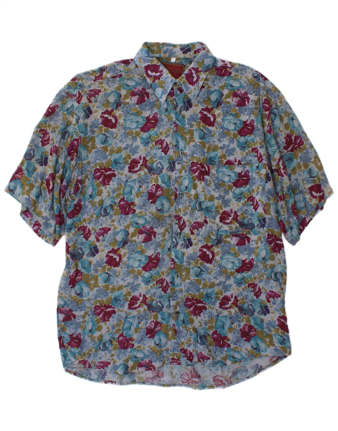 Camisa Mac Fashion Masculina Manga Curta Pequena Floral Multicolorida
