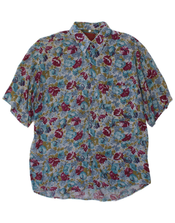 Mac Fashion Mens Short Sleeve Shirt Small Multicoloured Floral