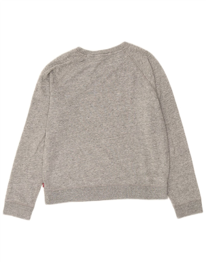 Moletom gráfico feminino Levi's Jumper UK 14 cinza médio manchado
