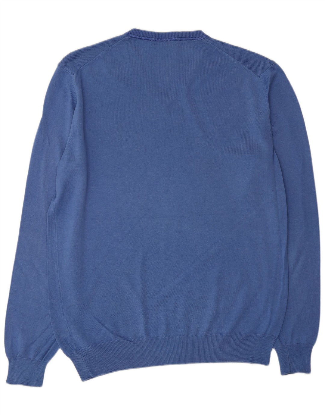 Suéter masculino TRUSSARDI com decote em V grande algodão azul