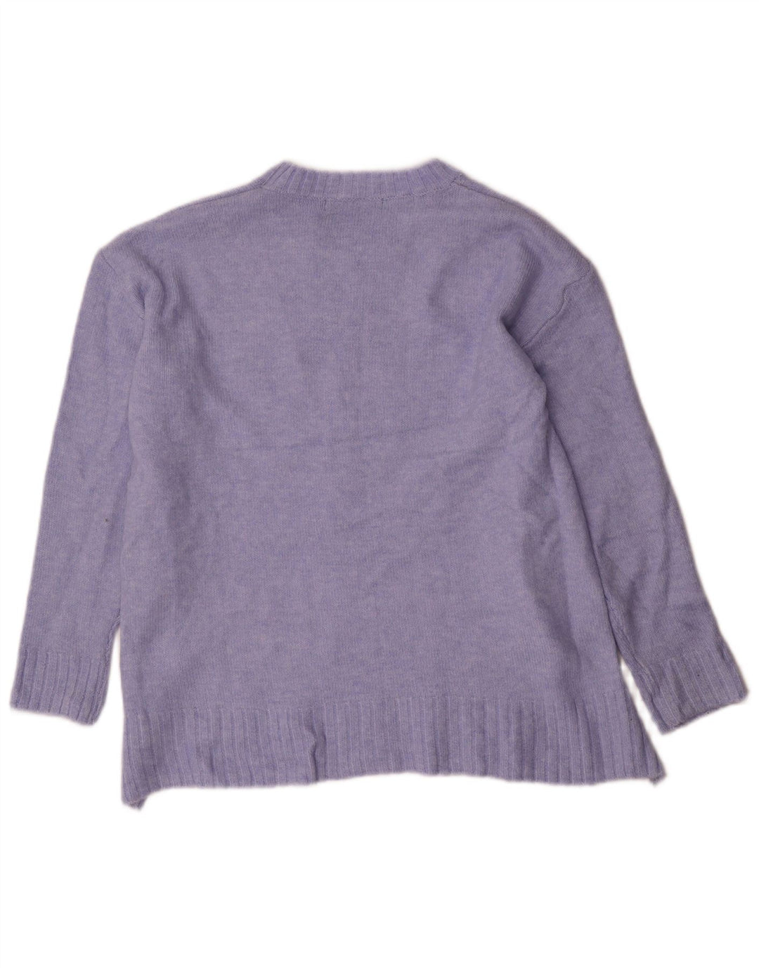 Suéter feminino Marks & Spencer com gola redonda Reino Unido 14 acrílico azul médio