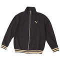 Puma Womens Tracksuit Top Jacket UK 14 Médio Algodão Preto