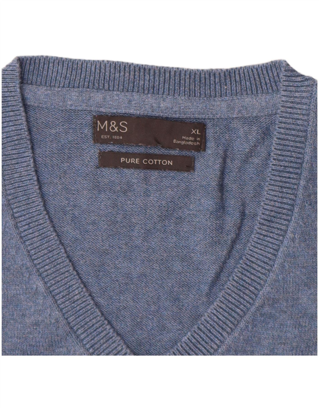 Regata masculina Marks & Spencer com colete XL de algodão azul