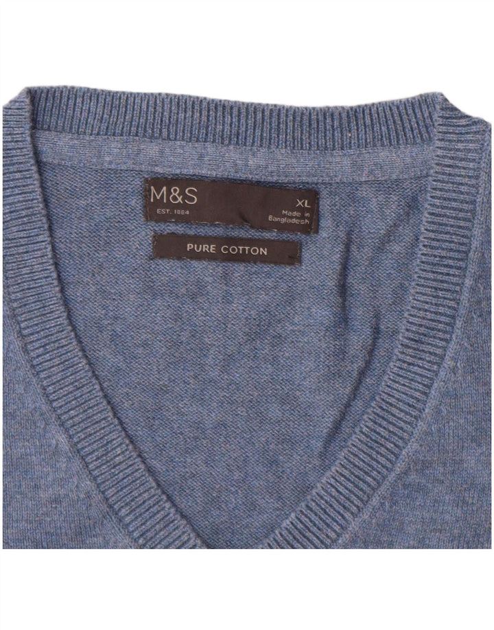 Regata masculina Marks & Spencer com colete XL de algodão azul