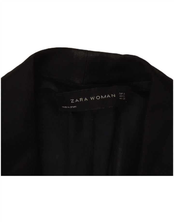Jaqueta blazer feminina Zara com 1 botão Reino Unido 10 pequena preta