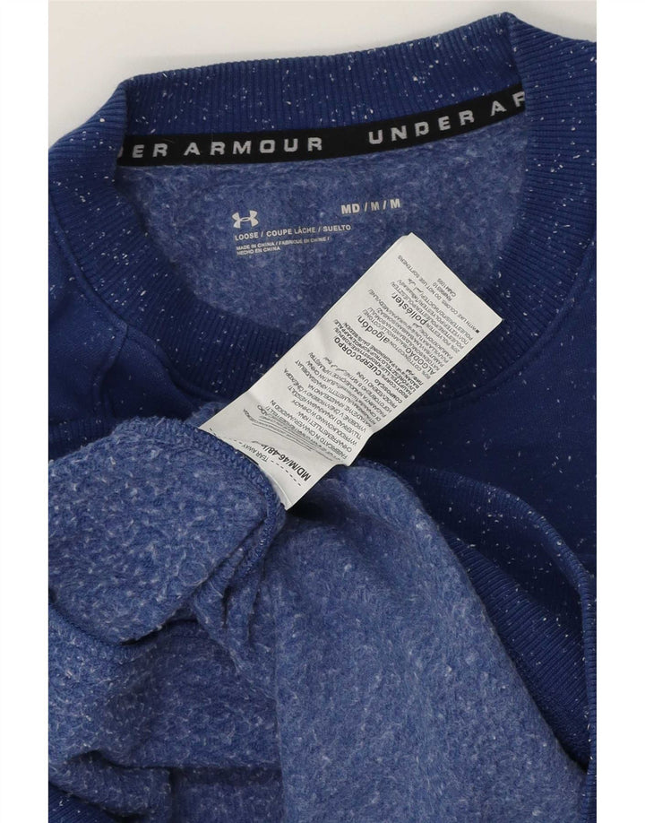 Under Armour moletom masculino jumper médio algodão manchado azul