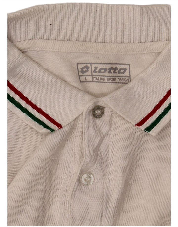 Camisa polo masculina Lotto grande branca