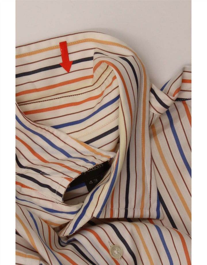 Camisa masculina Henry Cottons tamanho 43 grande algodão listrado multicolorido