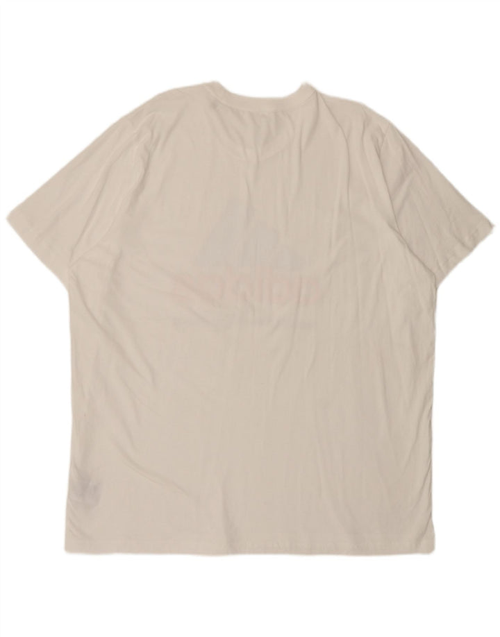 Adidas Mens Graphic T-Shirt Top 2XL Algodão Branco