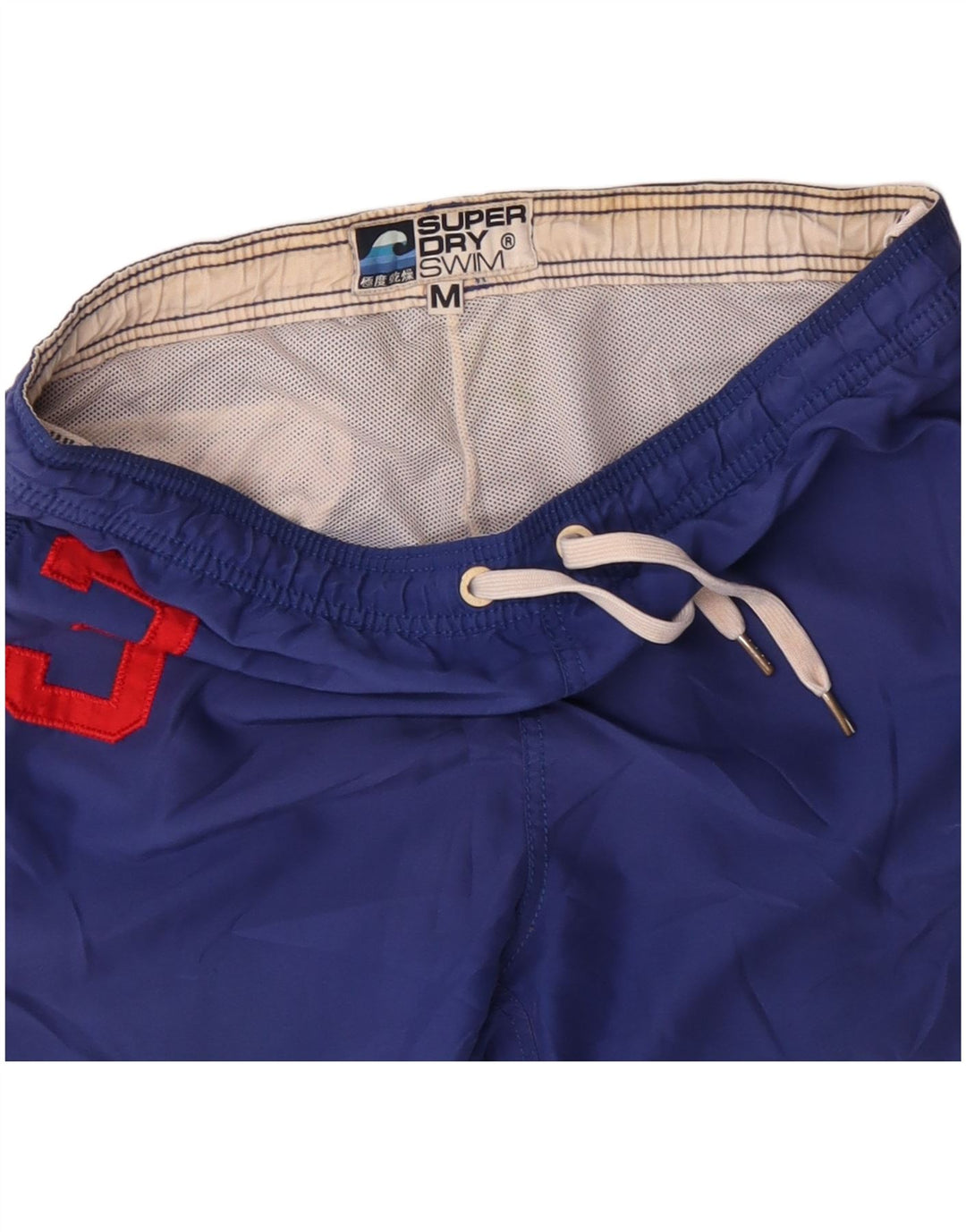 Calções de banho masculinos Superdry Graphic azul médio poliéster