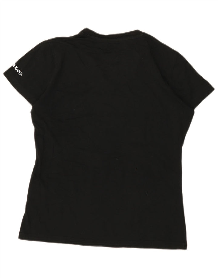 Camiseta feminina Kappa UK 12 algodão preto médio