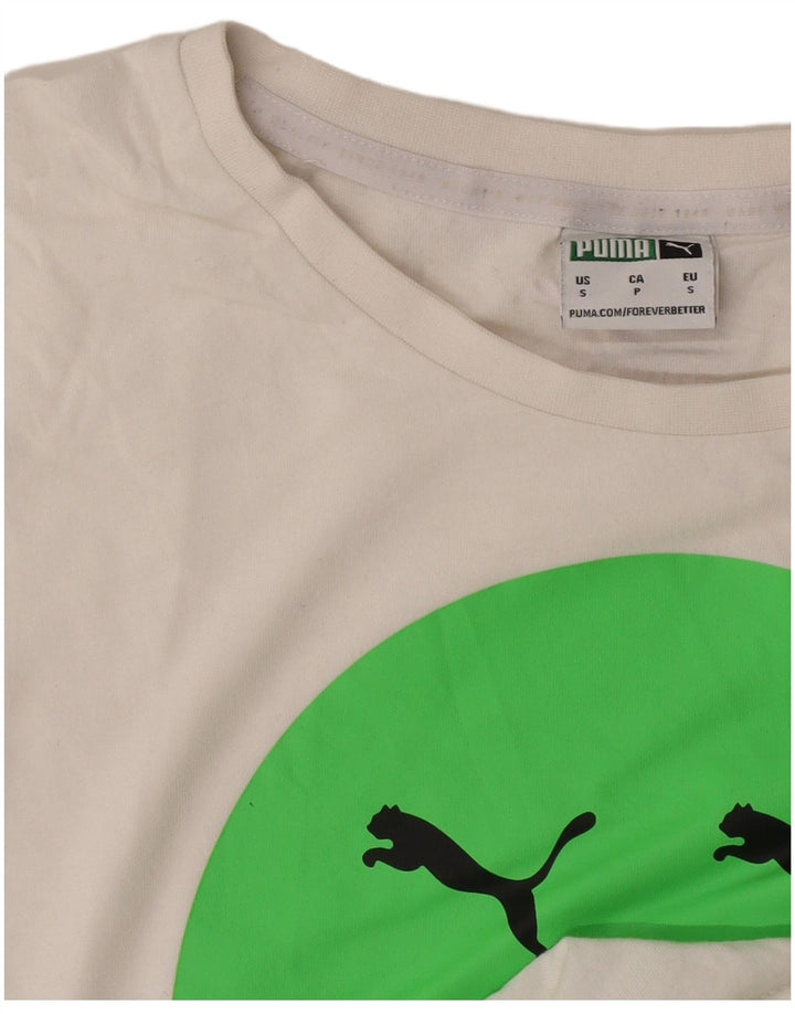 Puma Camiseta Masculina Graphic Top Pequeno Branco