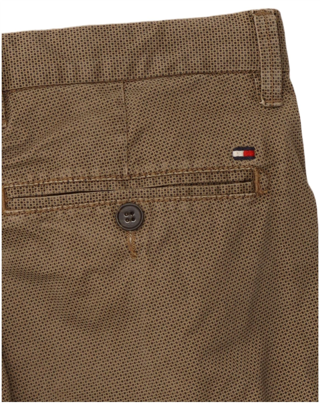 Calça Chino masculina TOMMY HILFIGER W34 L29 algodão manchado marrom