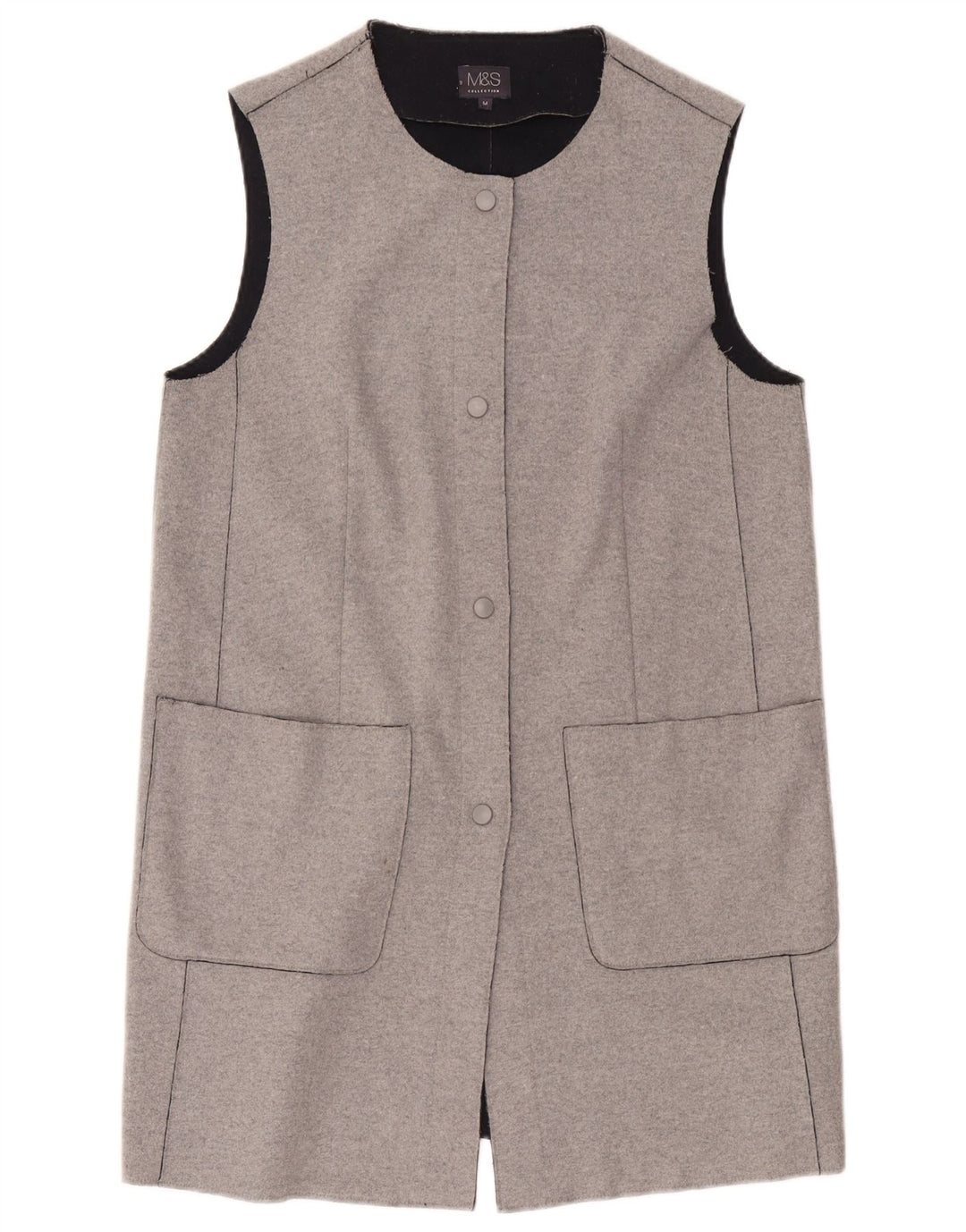 Suéter cardigã feminino Longline Marks & Spencer Reino Unido 14 cinza médio
