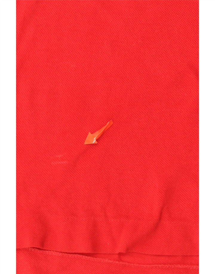 Camisa polo masculina Lacoste tamanho 7 2XL algodão vermelho