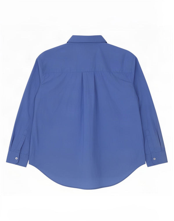 Camisa oversized feminina Marks & Spencer UK 18 XL algodão azul