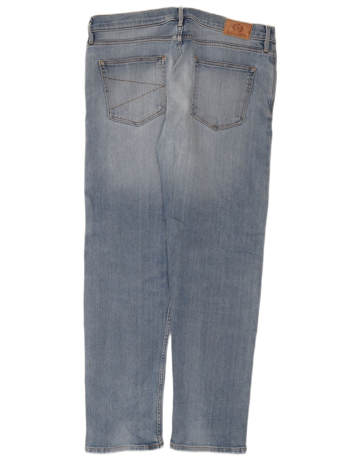 Marks & Spencer Masculino Slim Jeans W34 L31 Azul Algodão