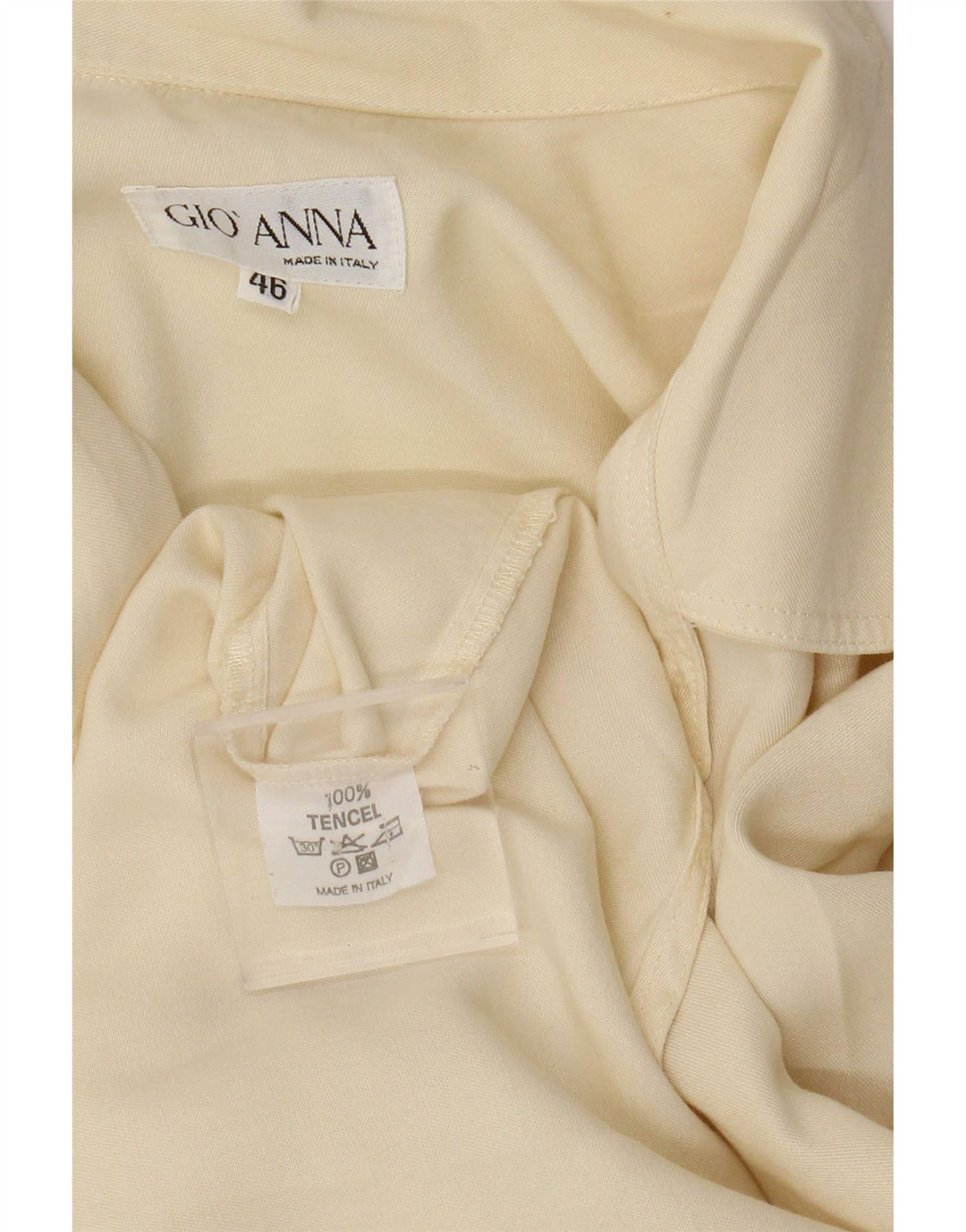 Camisa feminina Gio Anna IT 46 grande off white Tencel