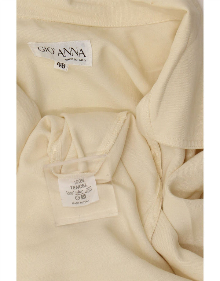 Camisa feminina Gio Anna IT 46 grande off white Tencel