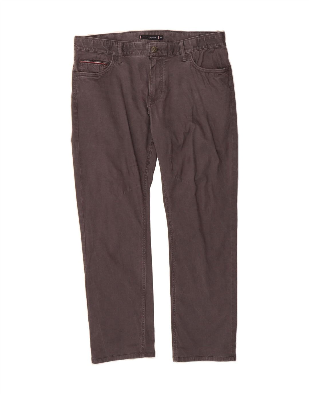TOMMY HILFIGER Mens Straight Casual Trousers W36 L32 Grey Cotton Vintage Tommy Hilfiger and Second-Hand Tommy Hilfiger from Messina Hembry 