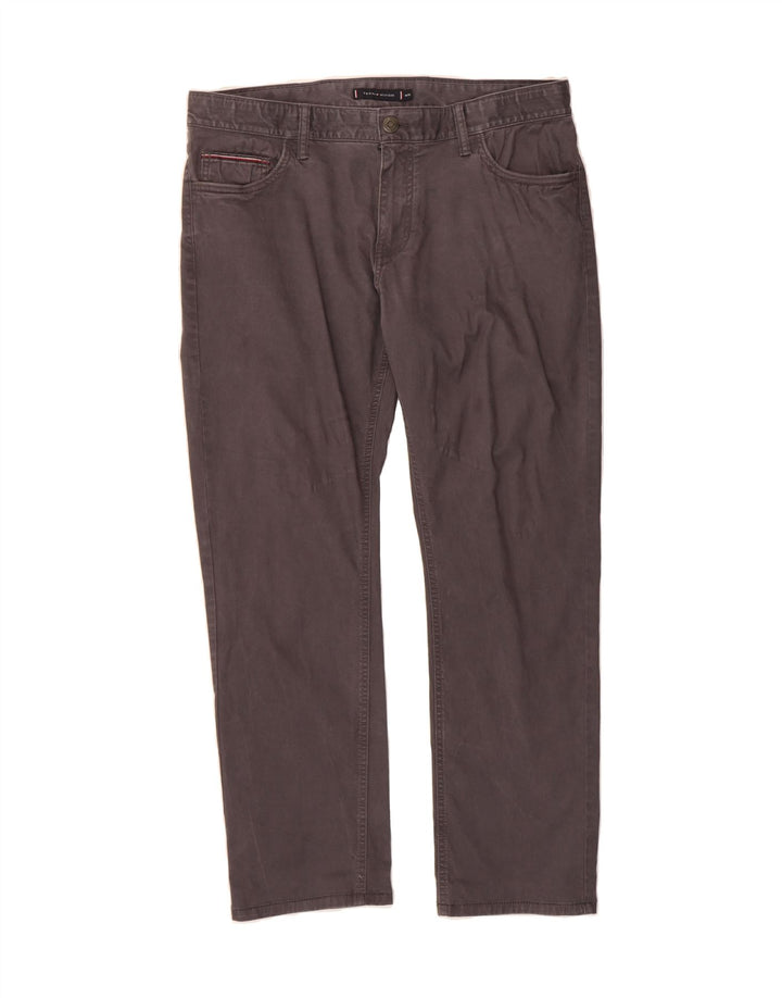 TOMMY HILFIGER Mens Straight Casual Trousers W36 L32 Grey Cotton Vintage Tommy Hilfiger and Second-Hand Tommy Hilfiger from Messina Hembry 