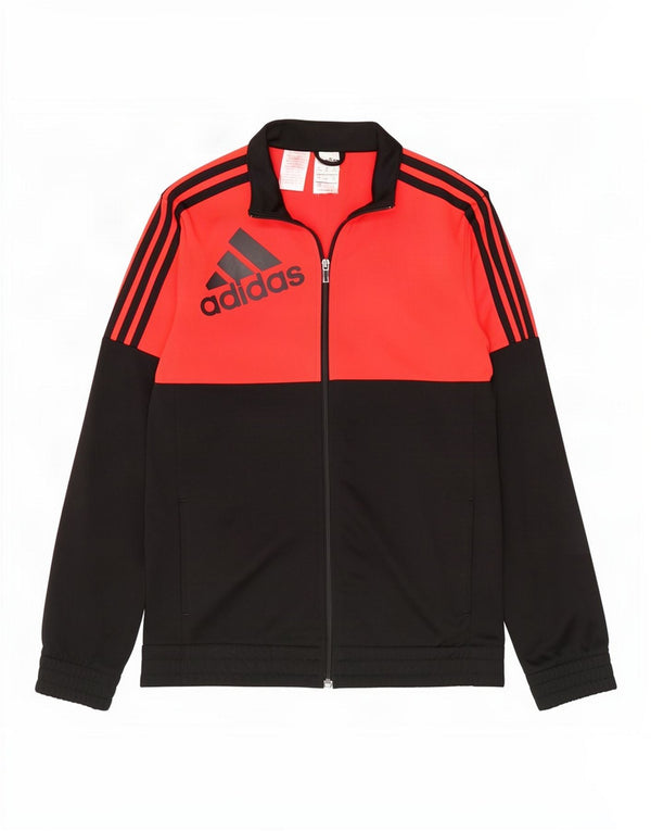 Adidas Meninos Graphic Tracksuit Top Jacket 15-16 Anos Vermelho Colorblock