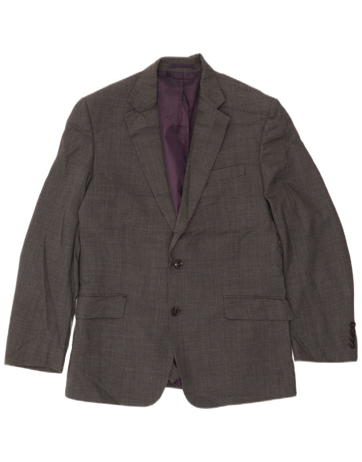 Jaqueta blazer masculina de ajuste regular de 2 botões Marks & Spencer Reino Unido 38 cinza médio