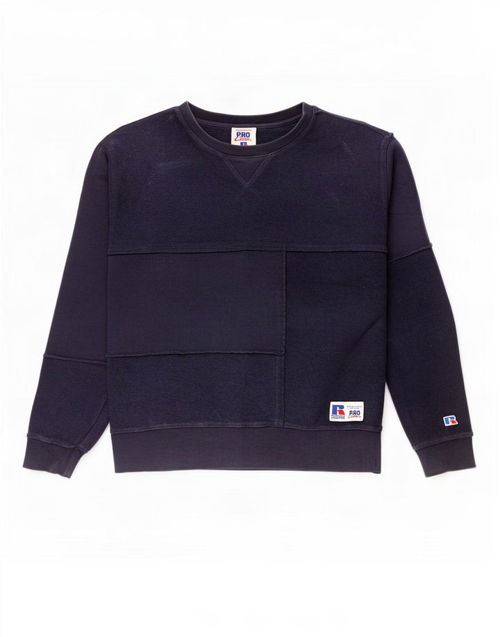 Russell Athletic Mens moletom jumper médio algodão azul marinho