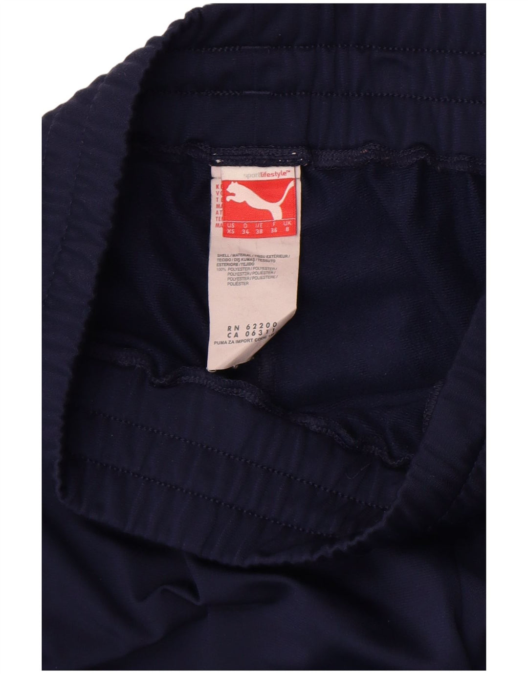 Calça de treino feminina Puma Joggers UK 8 pequeno azul marinho poliéster