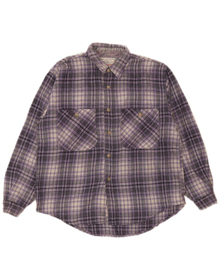 Camisa masculina de flanela Wampum XL xadrez roxo