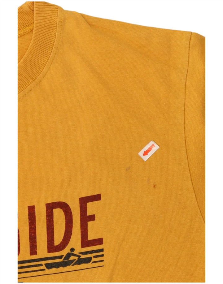 Camiseta masculina Meltin' Pot com estampa gráfica de algodão amarelo médio