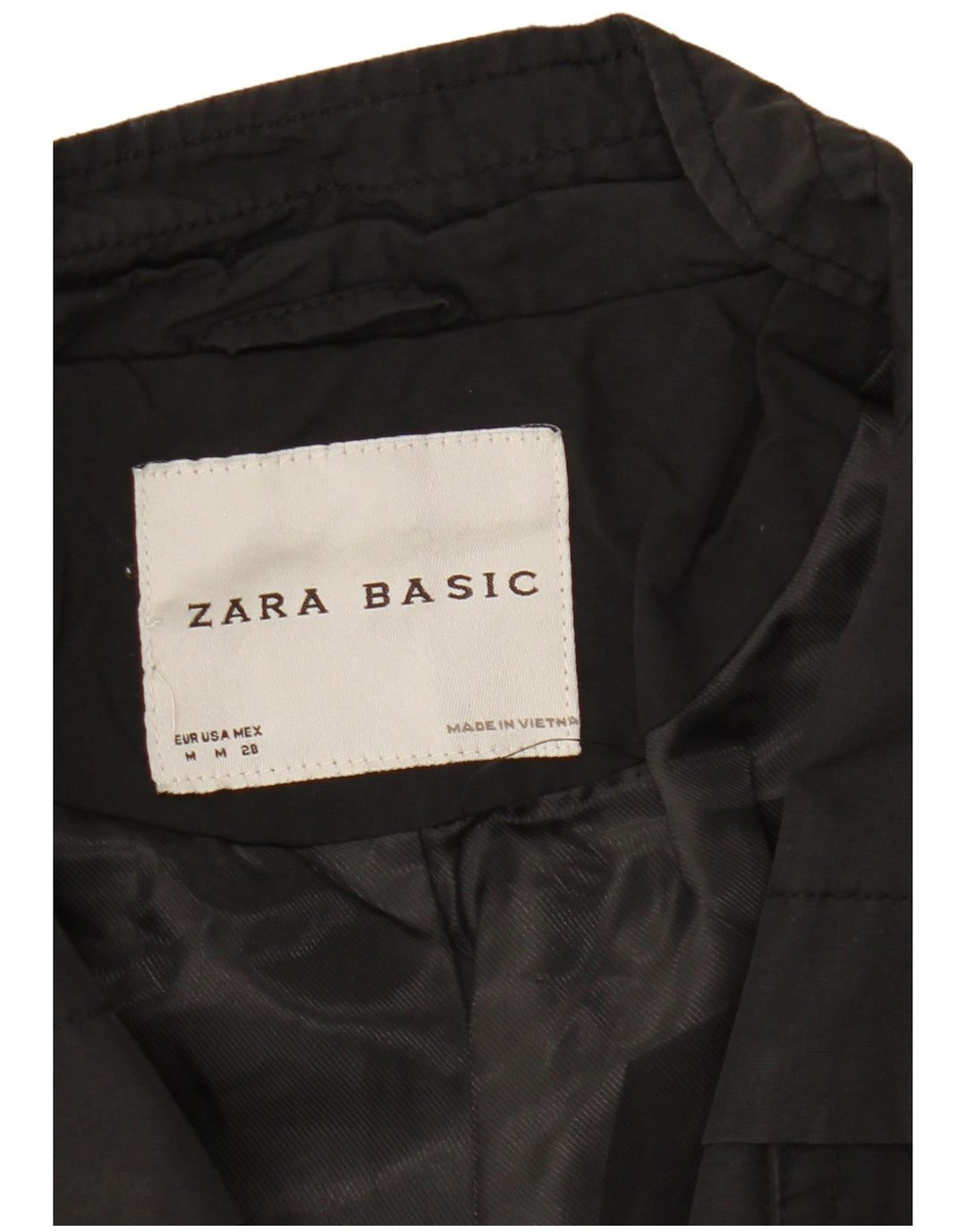 Jaqueta militar feminina Zara UK 12 médio preto