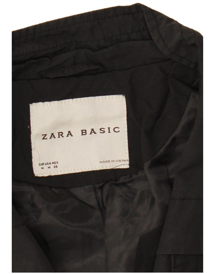 Jaqueta militar feminina Zara UK 12 médio preto