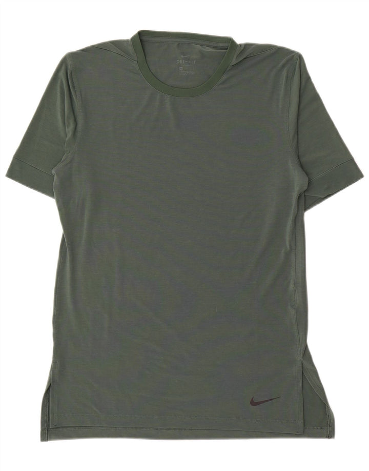 Camiseta masculina Nike Dri Fit Top poliéster verde médio