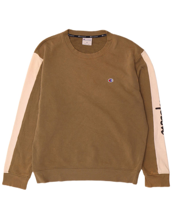 Moletom masculino Champion Graphic Regular Fit Jumper XL marrom colorblock