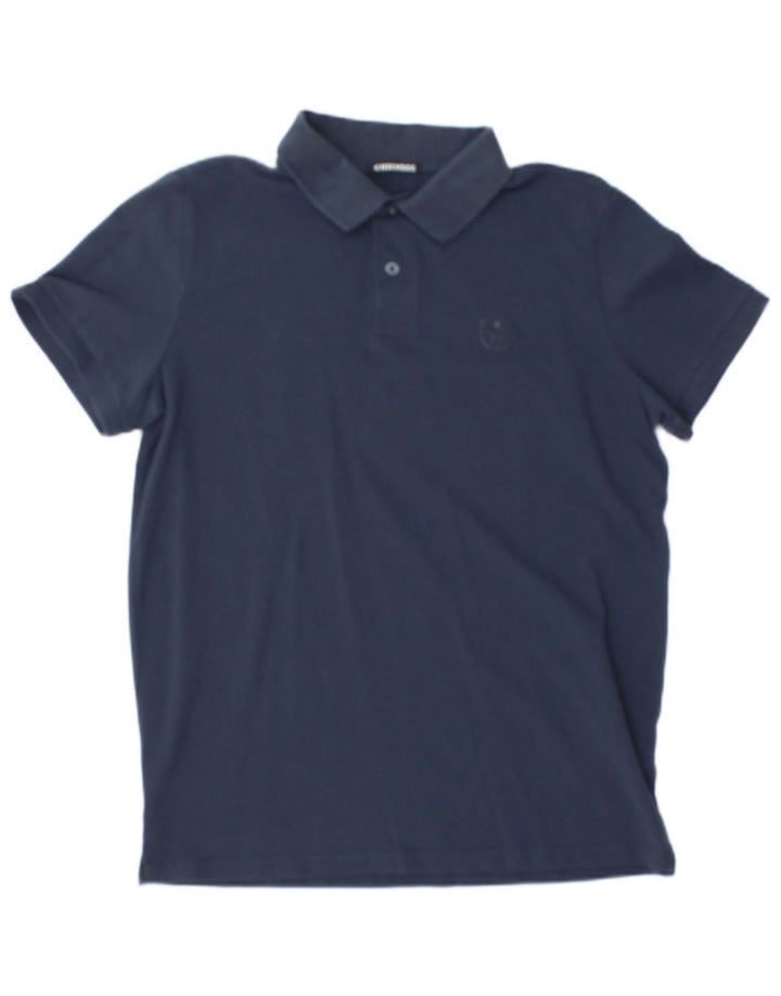 Camisa polo masculina CHIEMSEE algodão azul marinho médio