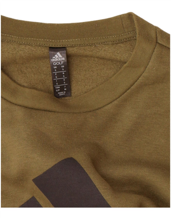 Puma Mens Graphic Moletom Jumper Pequeno Algodão Cáqui