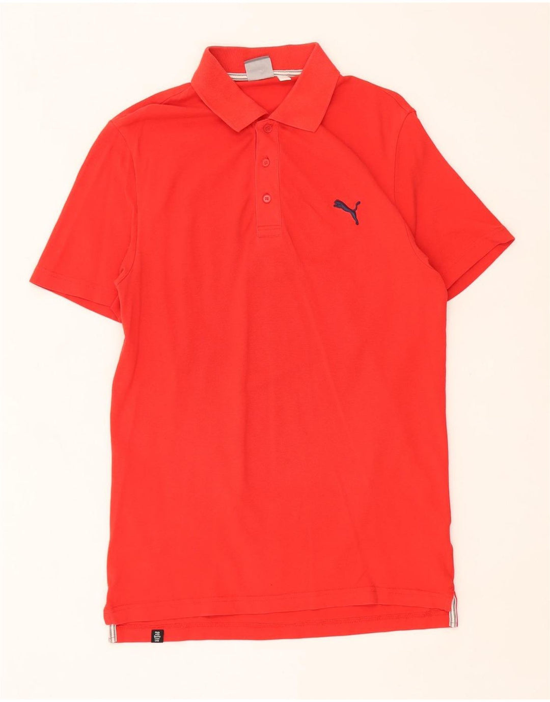 Camisa polo masculina Puma pequena vermelha algodão