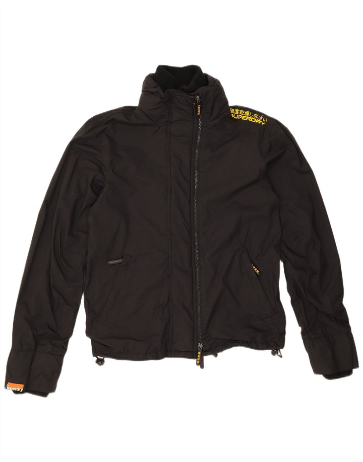Jaqueta corta-vento feminina Superdry UK 14 médio preto nylon