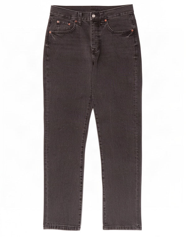 Zara Jeans masculino cintura alta slim EU 38 pequeno W30 L30 preto