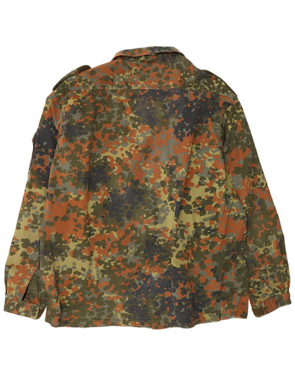 Jaqueta militar masculina vintage Reino Unido 44 2XL algodão camuflado cáqui
