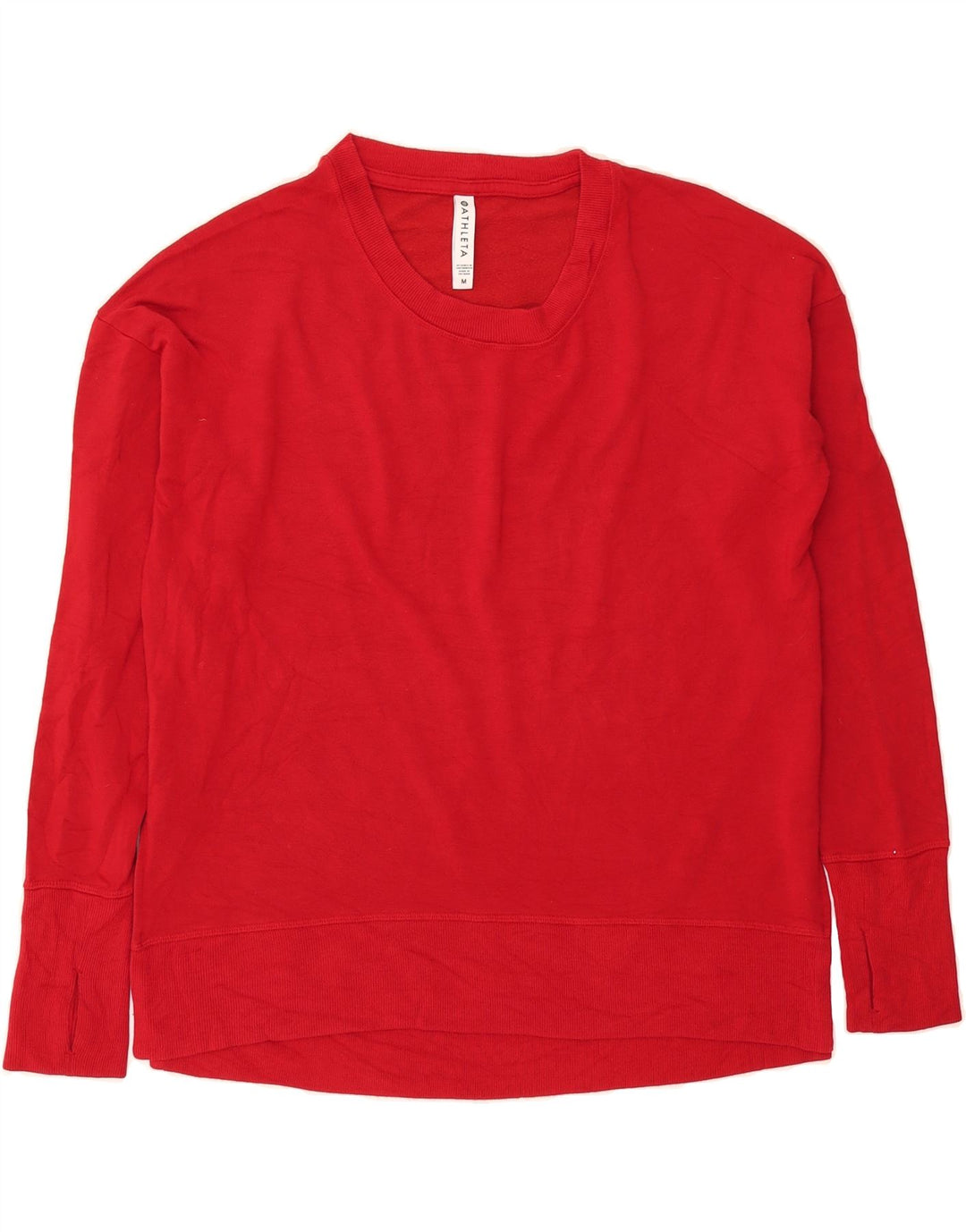 ATHLETA Womens Sweatshirt Jumper UK 14 Medium Red Modal Vintage Athleta and Second-Hand Athleta from Messina Hembry 