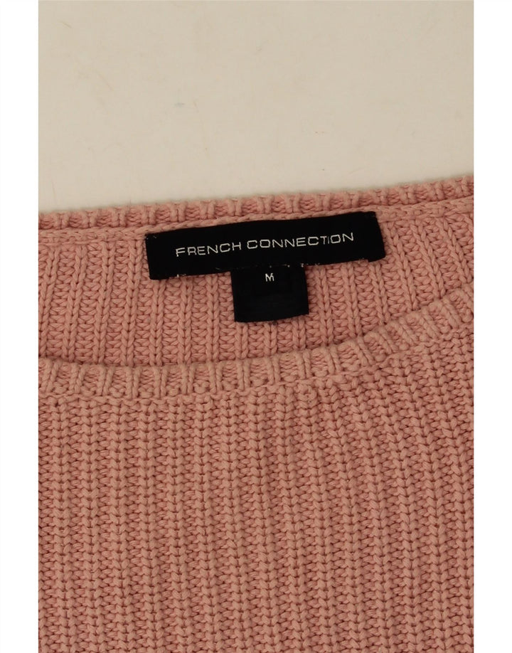 Suéter feminino French Connection com gola canoa Reino Unido 14 rosa médio