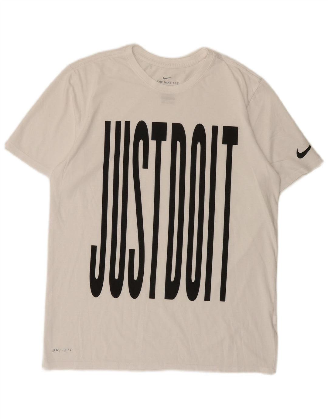 Camiseta Nike Masculina Dri Fit Graphic Top Médio Branco