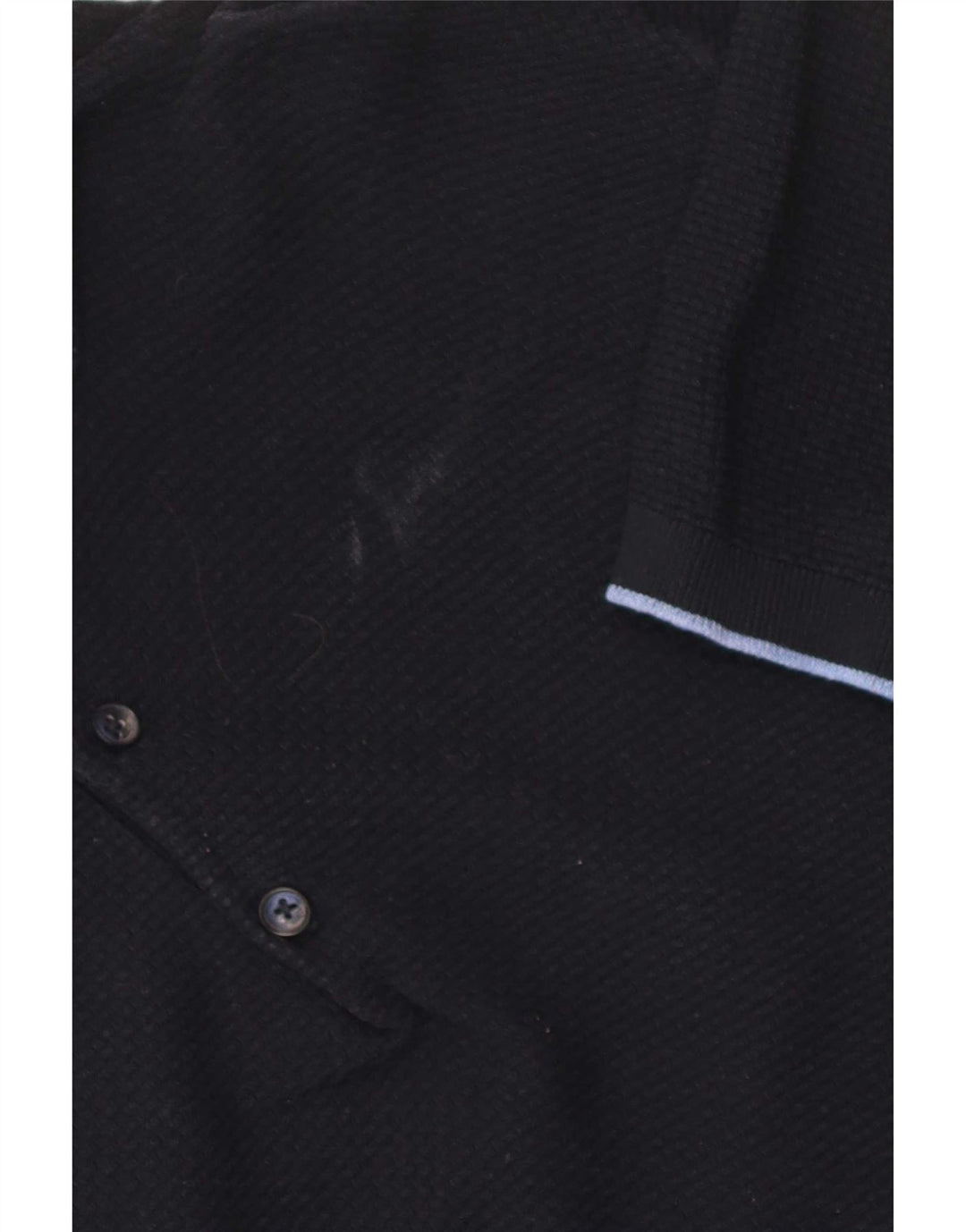 Camisa polo masculina Massimo Dutti grande algodão azul marinho