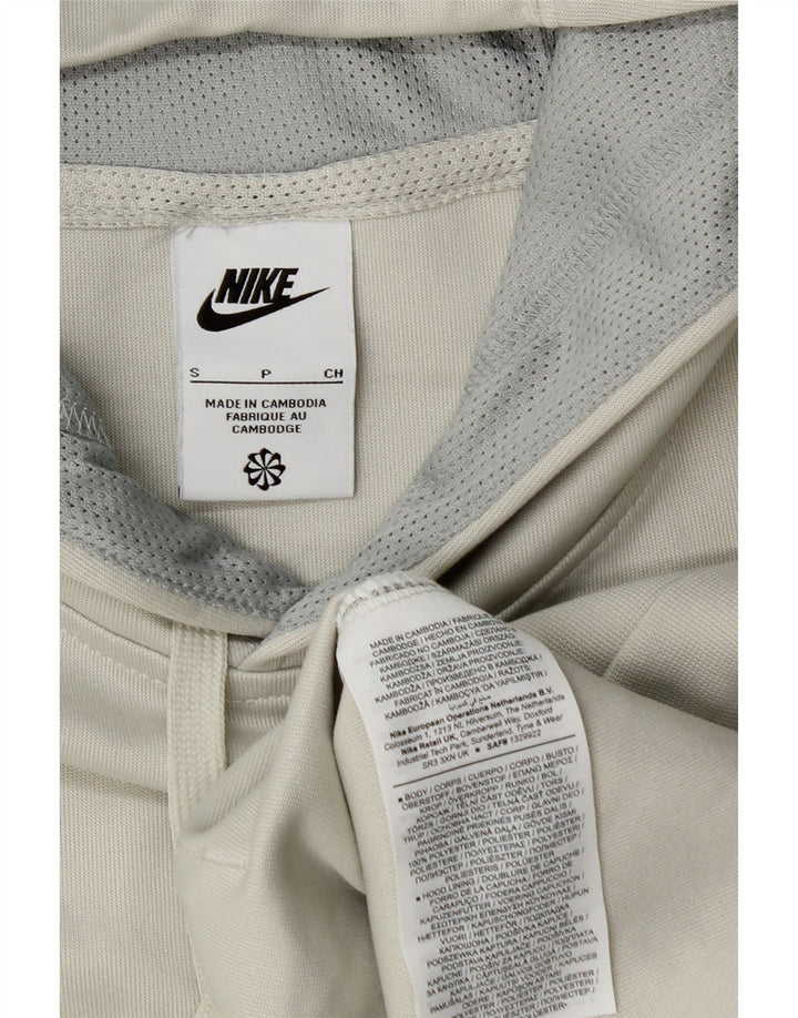 NIKE Mens Graphic Hoodie Jumper Pequeno Cinza Colourblock Poliéster