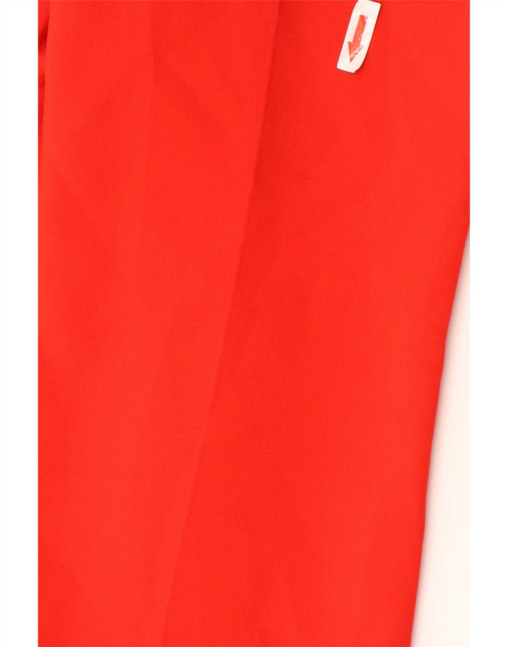 Zara Calça feminina casual bootcut pequena W26 L29 poliéster vermelho